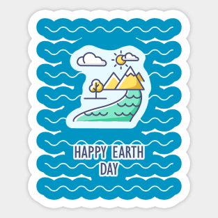 Happy Earth Day 3 Sticker